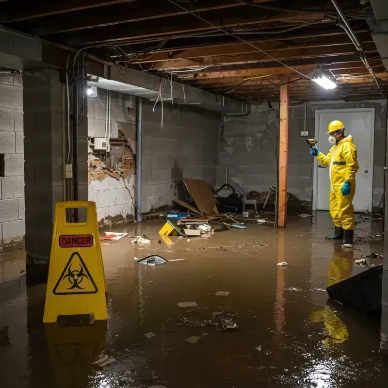 Flooded Basement Electrical Hazard in Dexter, MO Property