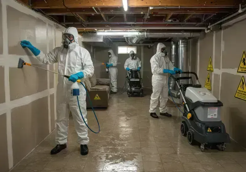 Basement Moisture Removal and Structural Drying process in Dexter, MO